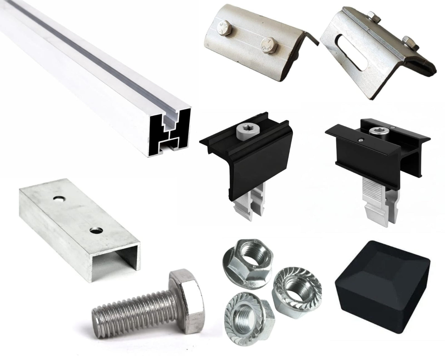 Stehfalzdach / Blechfalzklemme Montageset für 1 Modul PV