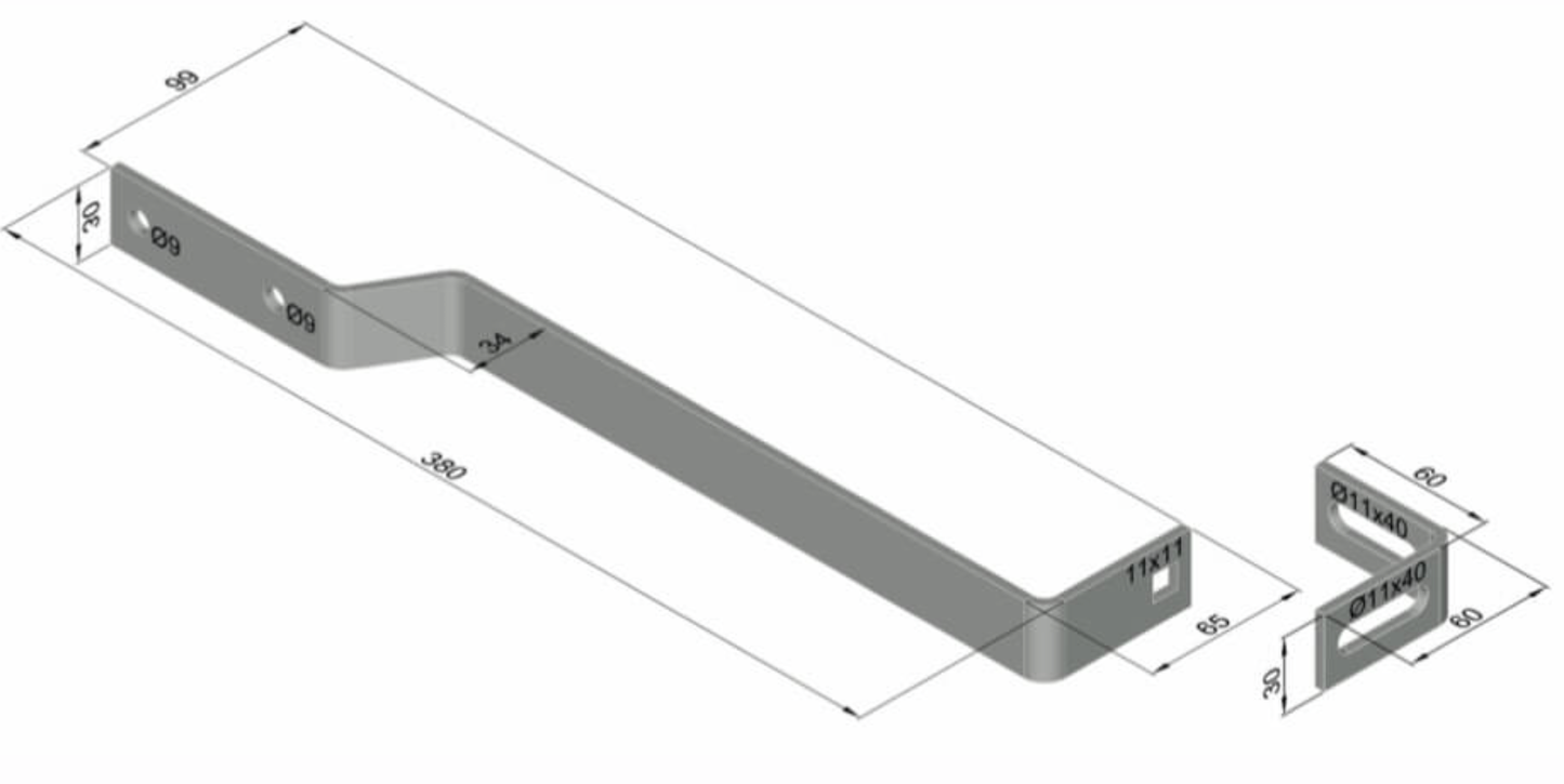 Dachhaken Verstellbar für Biberschwanz