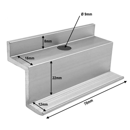 Endkleme fur Aluminium Flachdach a30 Grau 70mm