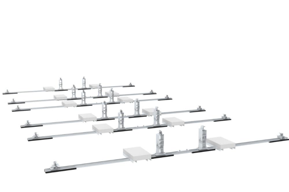 Aluminium Flachdach Ballastsystem Typ 5 - PV Montagesystem