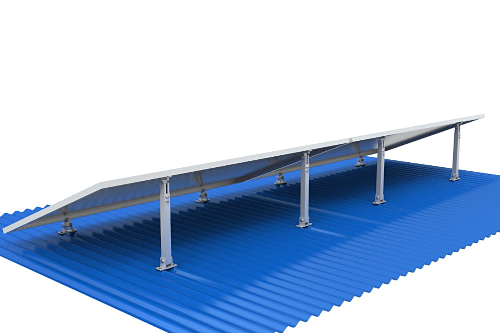 Verstellbare Konstruktion (Flachdach)  15-30° aus Aluminium