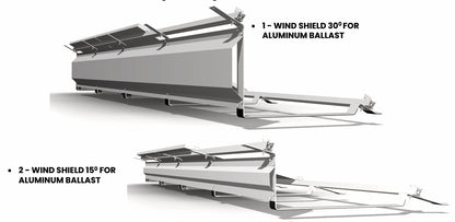 Windschutz 25/30 ° für Flachdach - Montagesystem