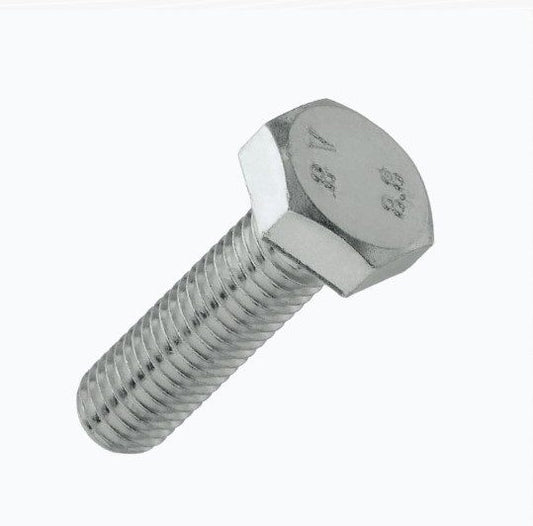 Hexagon Sechskantkopfbolzen DIN 933 A2 M10x25 –100 Stück