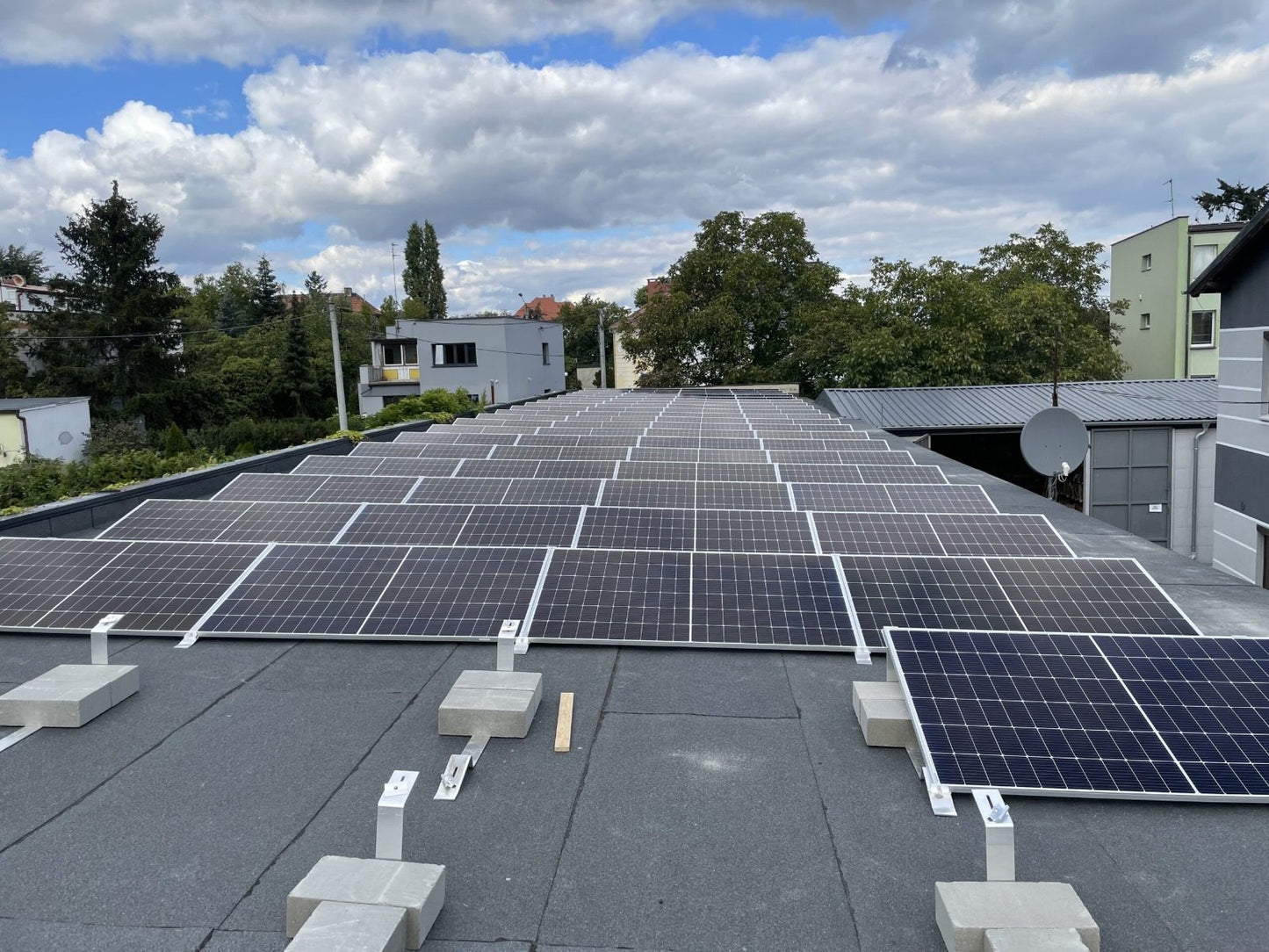 Aluminium 15° Flachdach montagesystem