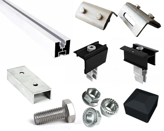 Stehfalzdach / Blechfalzklemme Montageset für 1 Modul PV