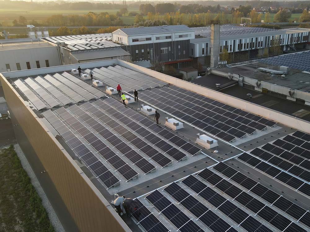 Aluminium 15° Flachdach montagesystem