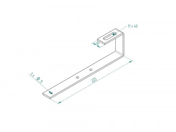 Dachhaken verstellbar für Schieferdach