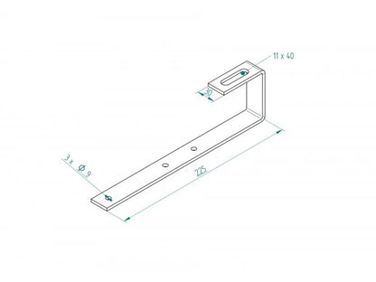Dachhaken verstellbar für Schieferdach