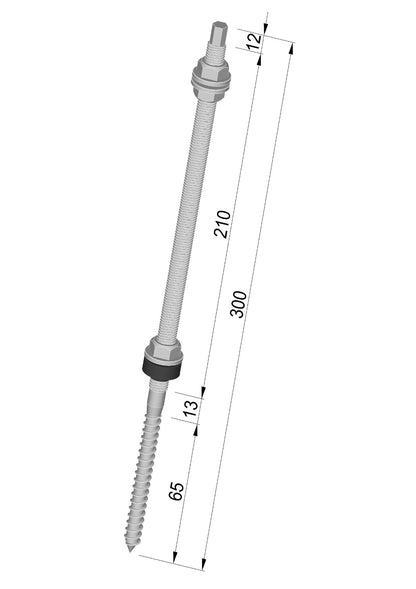 M10x300 Stockschrauben Doppelgewindeschraube  A2